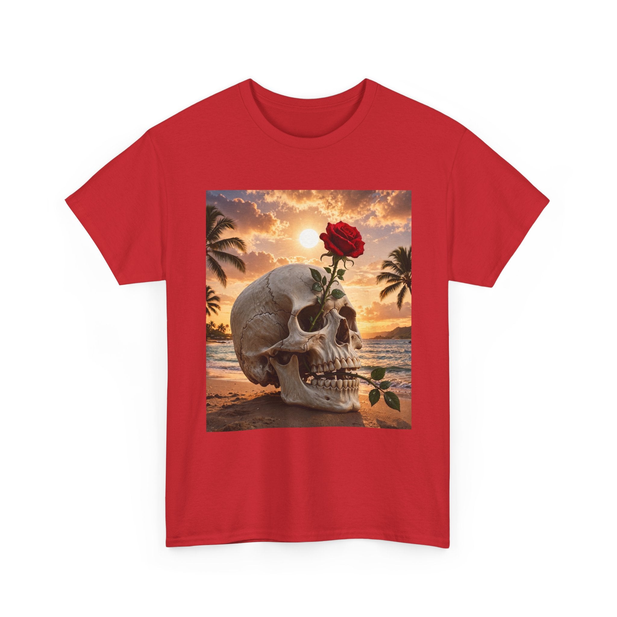 Skull & Rose Beach T-Shirt