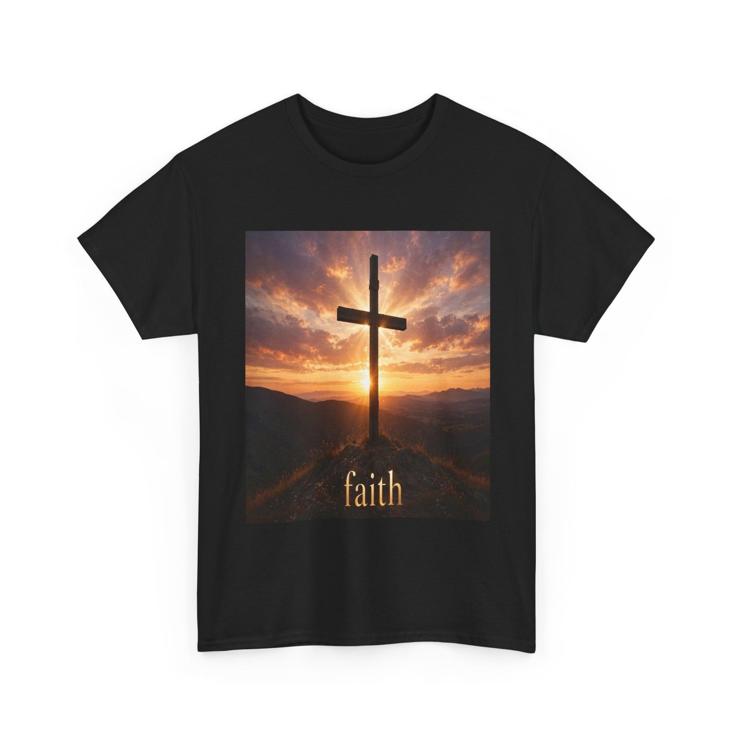 Faith Cross T-Shirt — Sunset Christian Tee