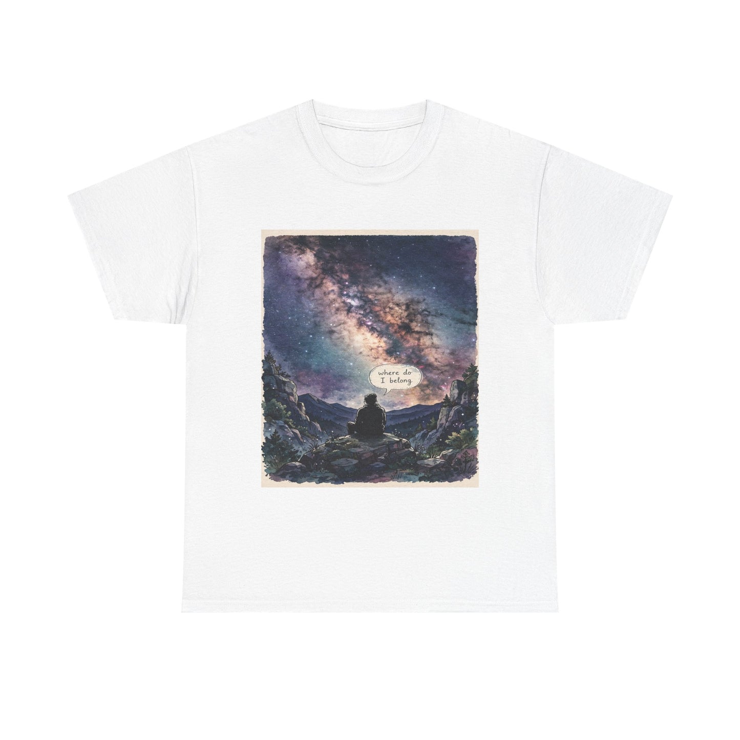 Galaxy Night Tee — ‘There Is Light’ Stargazer Graphic T-Shirt