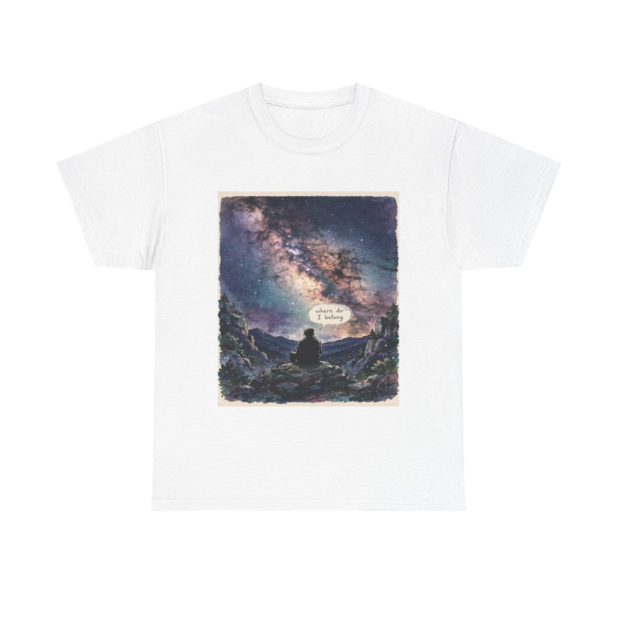 Galaxy Night Tee — ‘There Is Light’ Stargazer Graphic T-Shirt