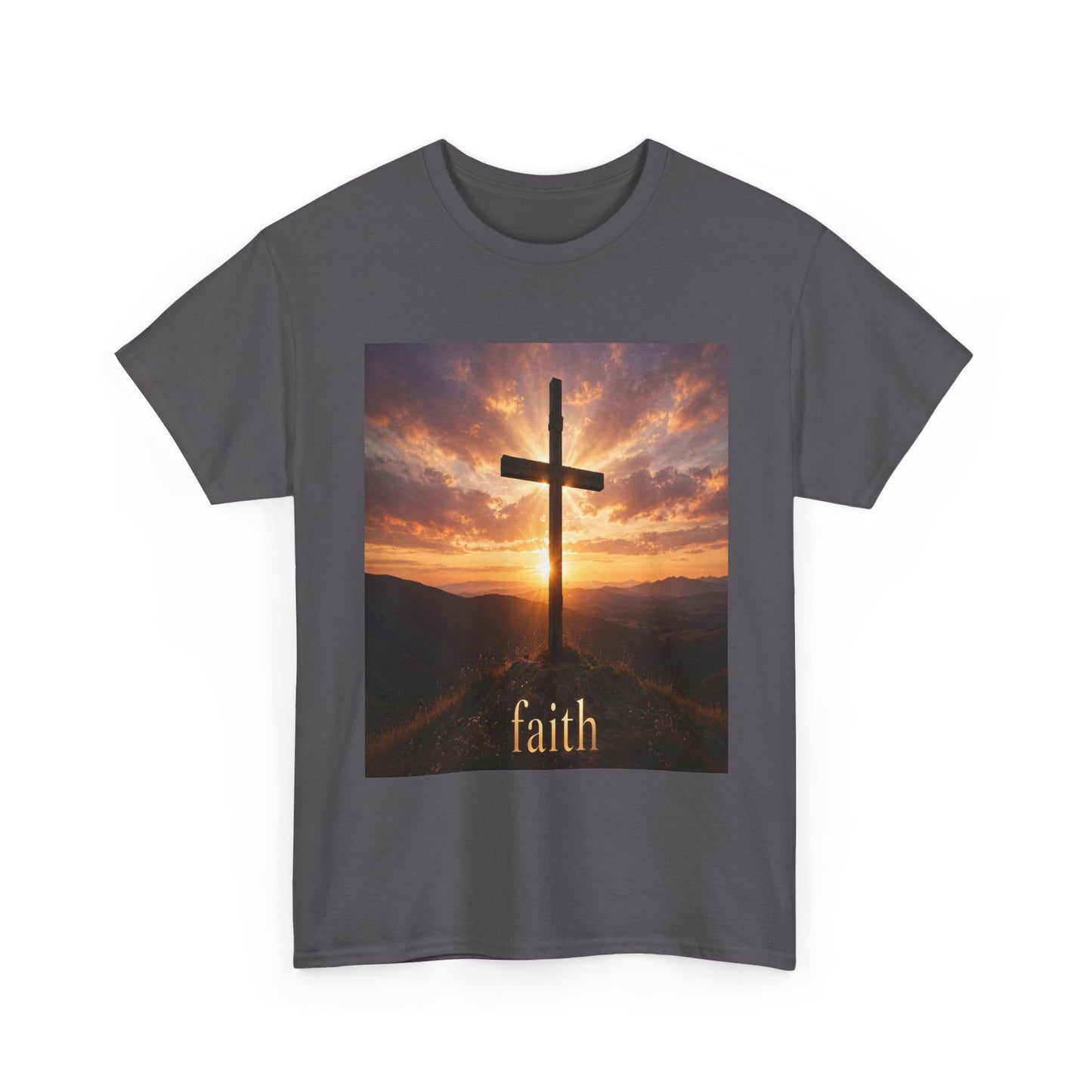 Faith Cross T-Shirt — Sunset Christian Tee
