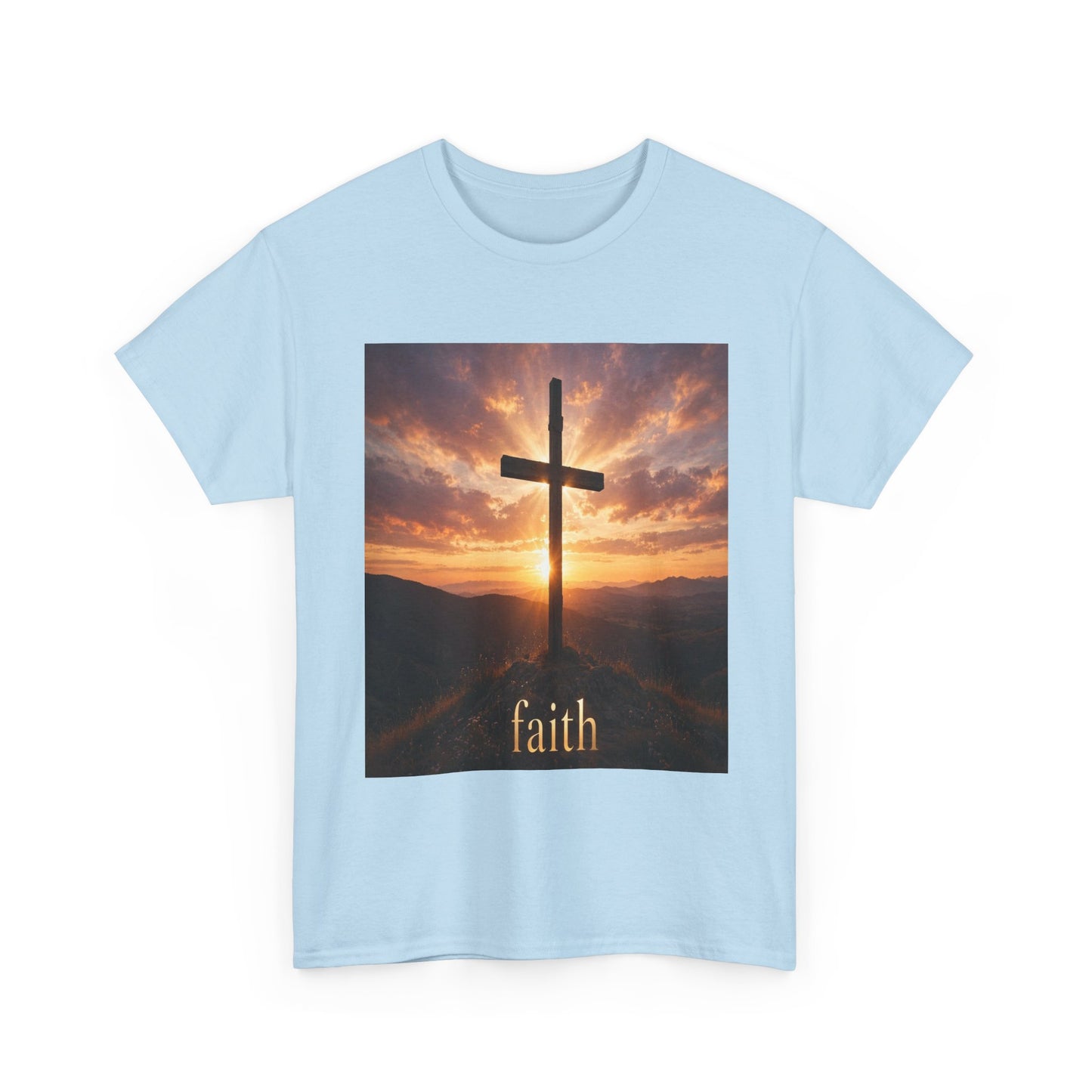 Faith Cross T-Shirt — Sunset Christian Tee