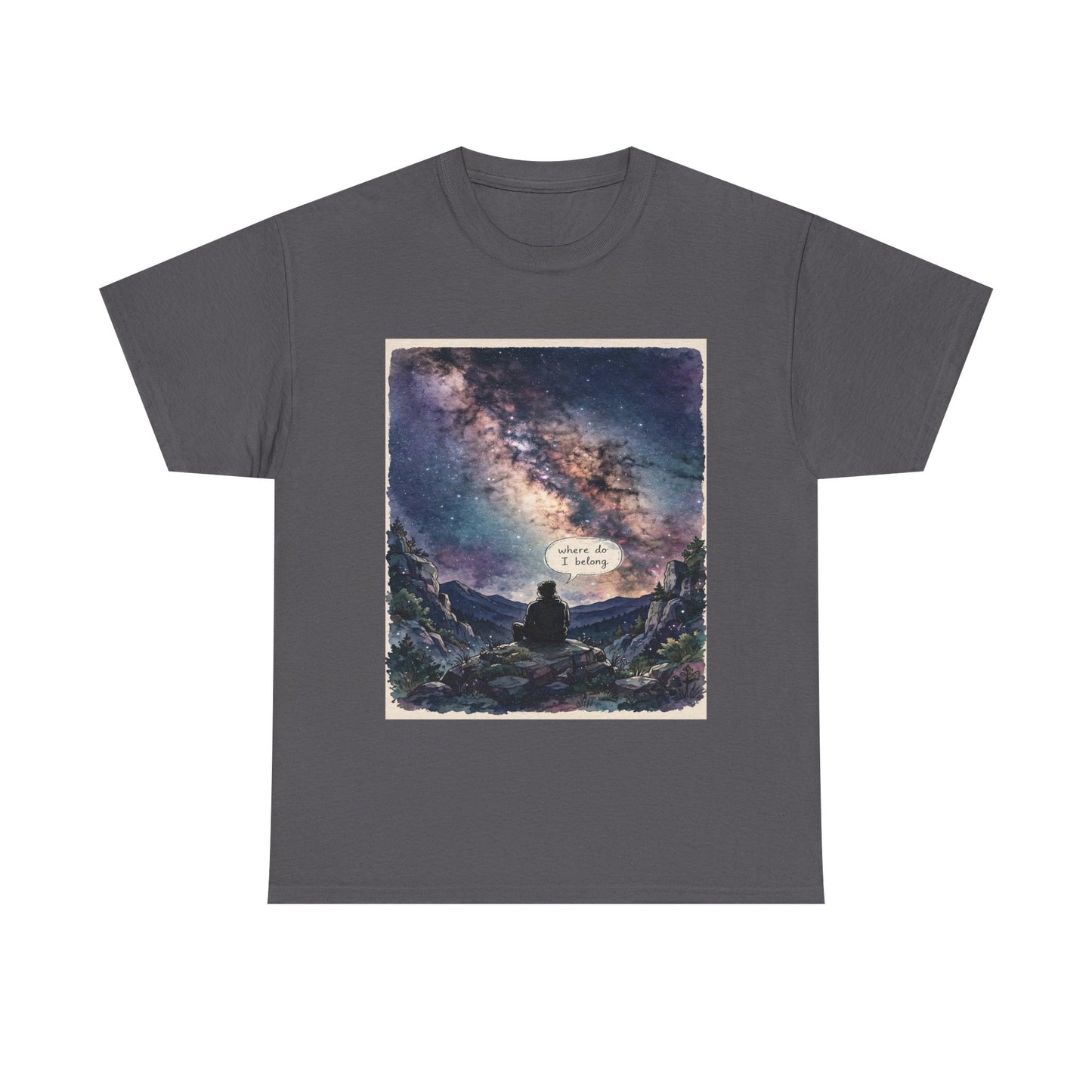 Galaxy Night Tee — ‘There Is Light’ Stargazer Graphic T-Shirt