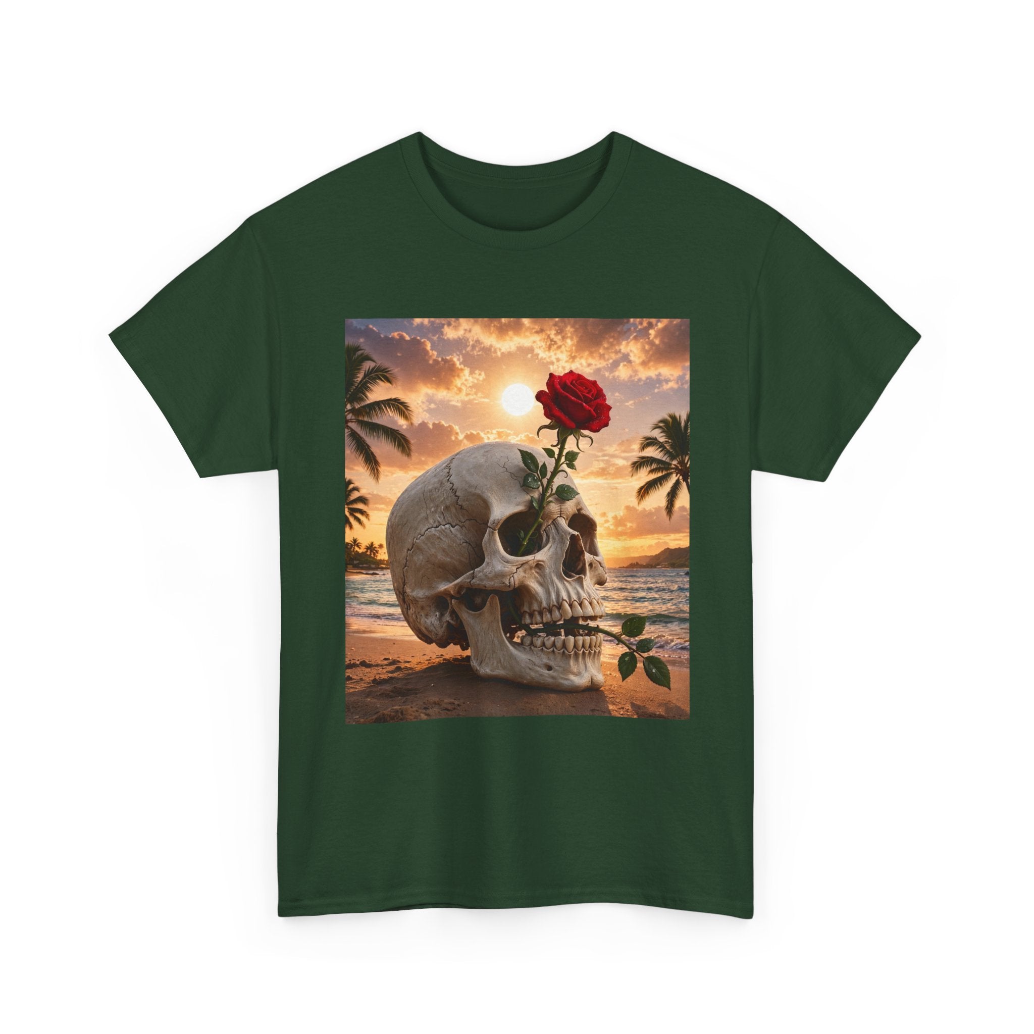 Skull & Rose Beach T-Shirt