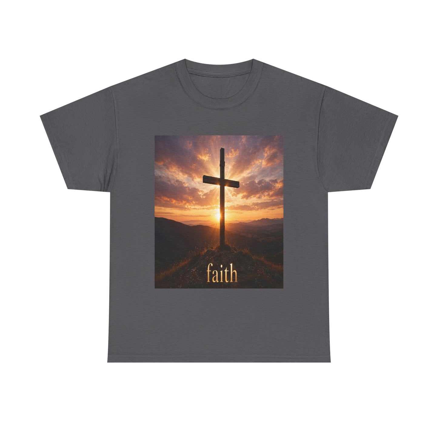 Faith Cross T-Shirt — Sunset Christian Tee