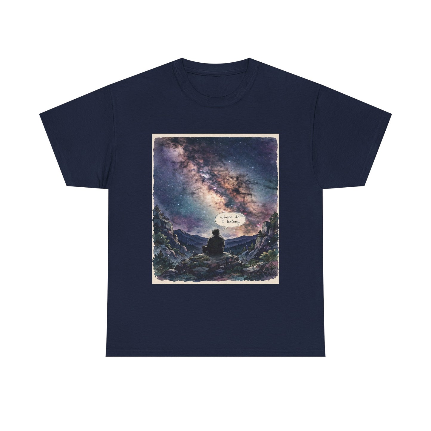 Galaxy Night Tee — ‘There Is Light’ Stargazer Graphic T-Shirt