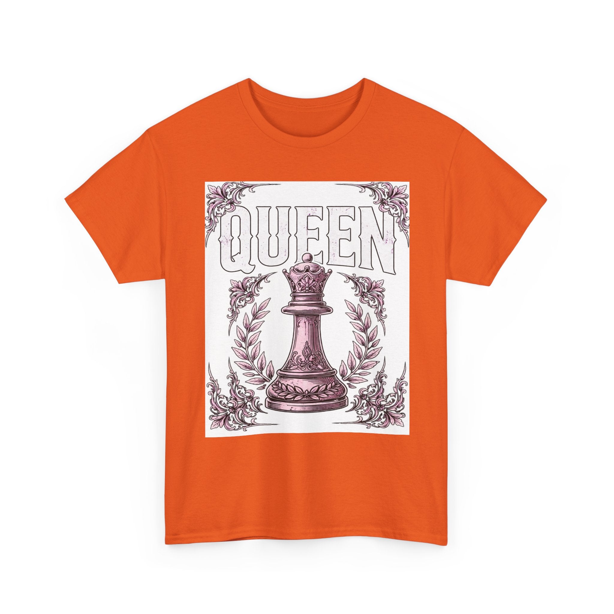 Queen Chess Piece T-Shirt — Vintage Pink Queen Graphic Tee