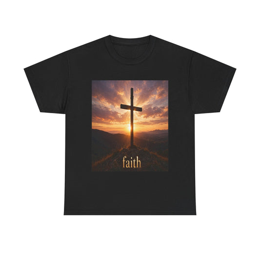 Faith Cross T-Shirt — Sunset Christian Tee