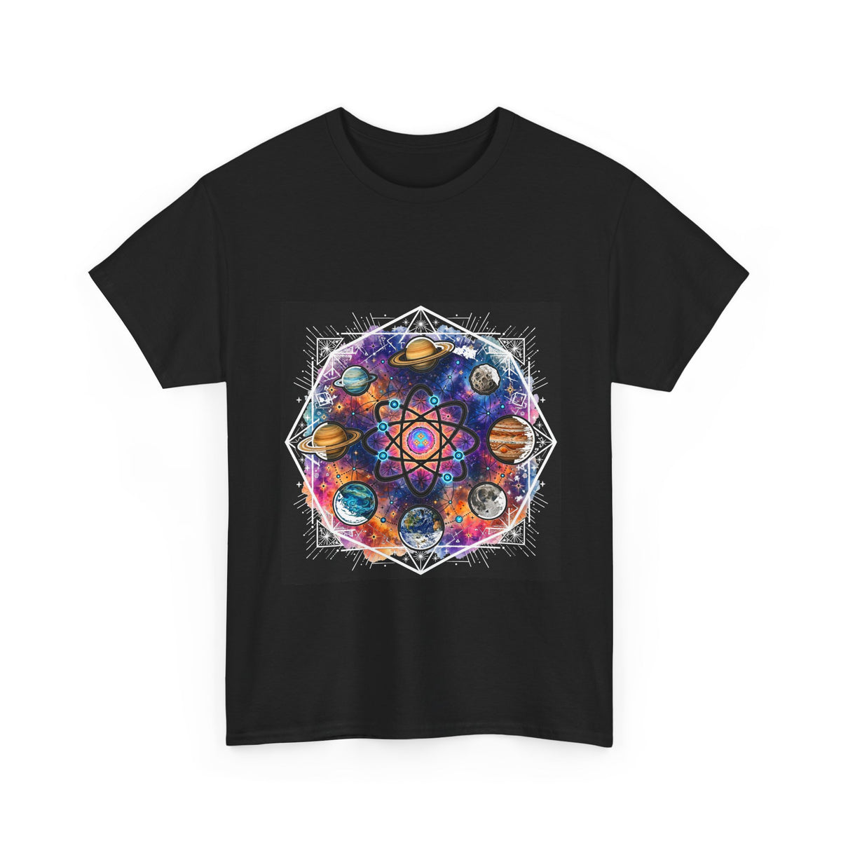 Cosmic Mandala Solar System T-Shirt