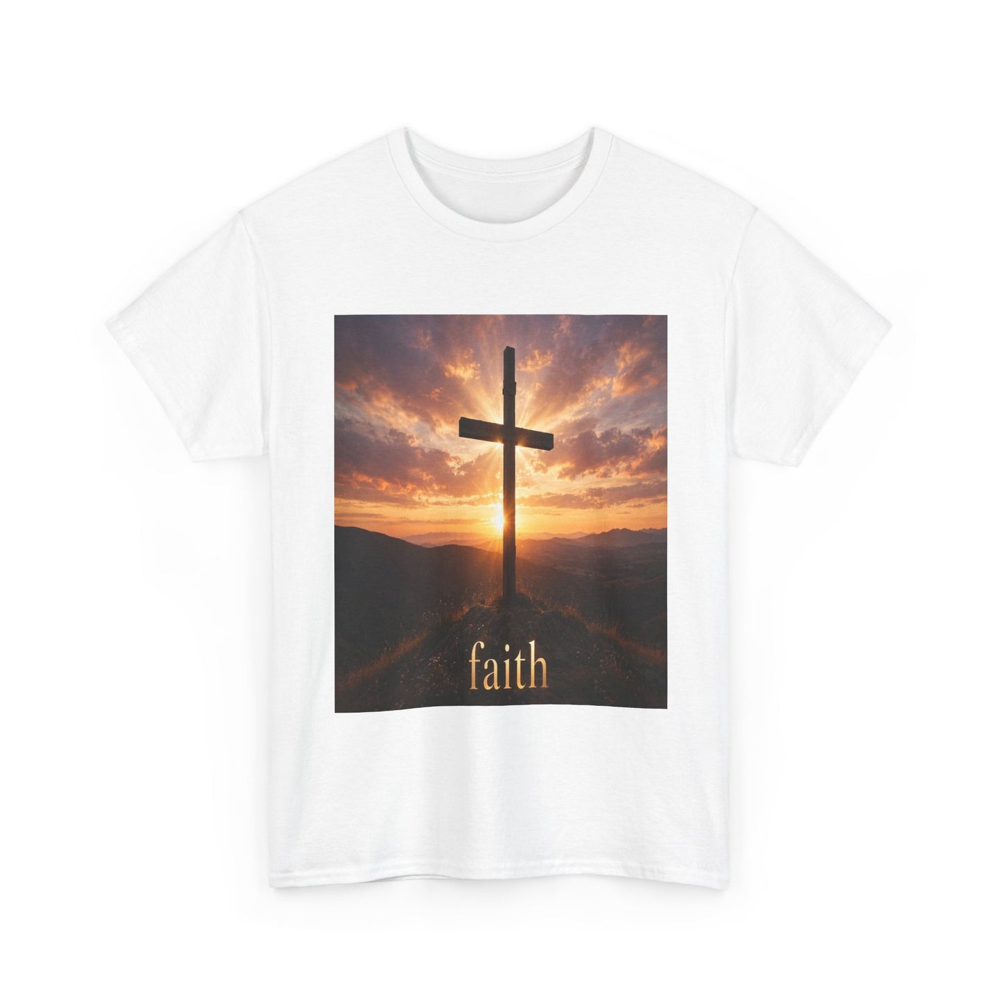 Faith Cross T-Shirt — Sunset Christian Tee