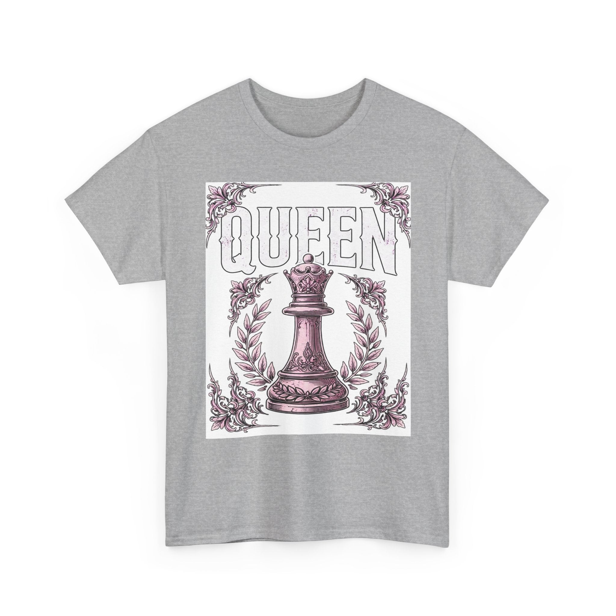 Queen Chess Piece T-Shirt — Vintage Pink Queen Graphic Tee