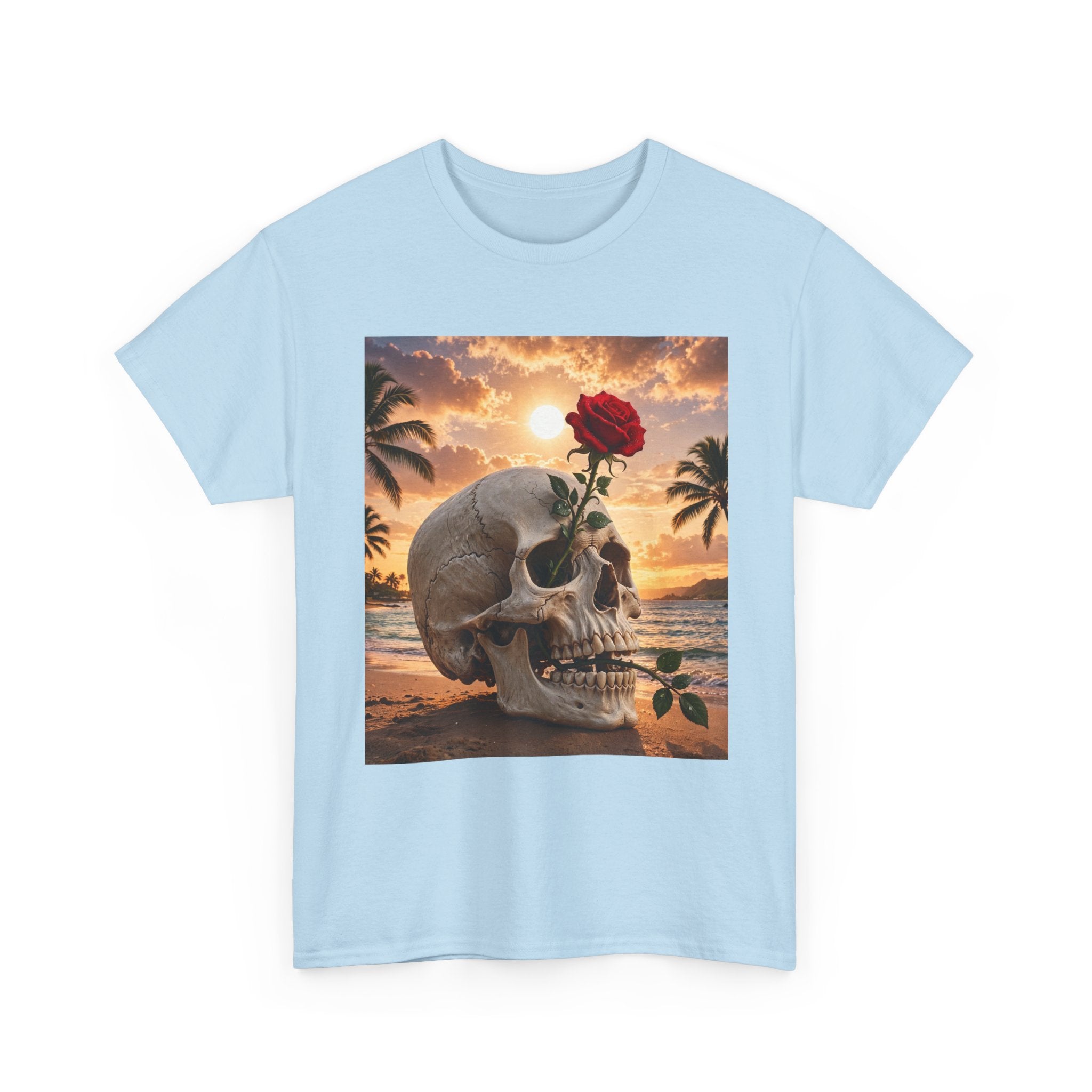 Skull & Rose Beach T-Shirt