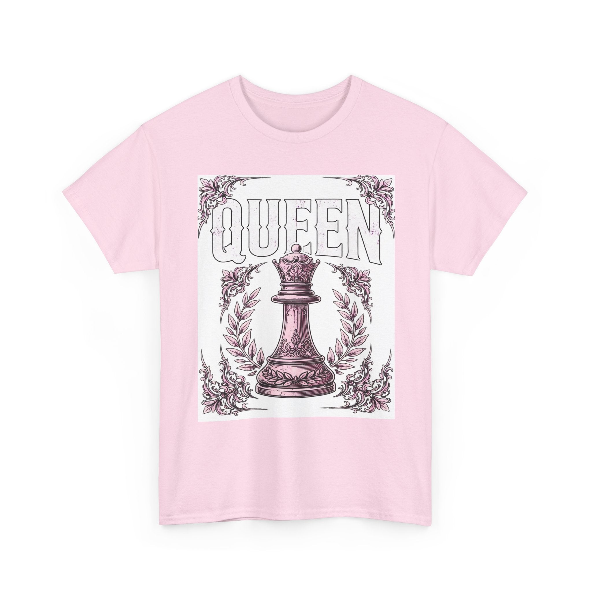 Queen Chess Piece T-Shirt — Vintage Pink Queen Graphic Tee