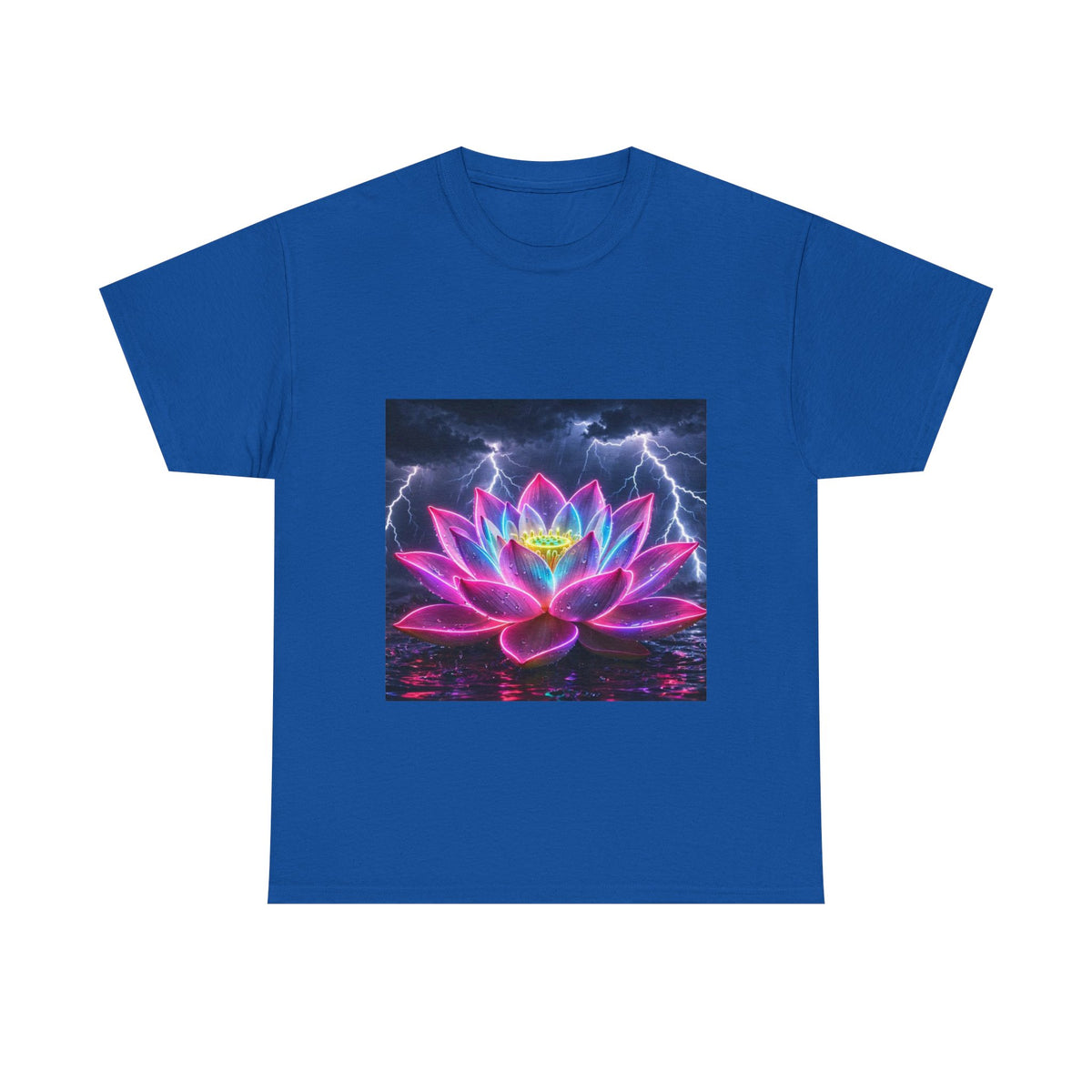 Lotus Lightning Graphic Tee — Neon Sacred Lotus T-Shirt