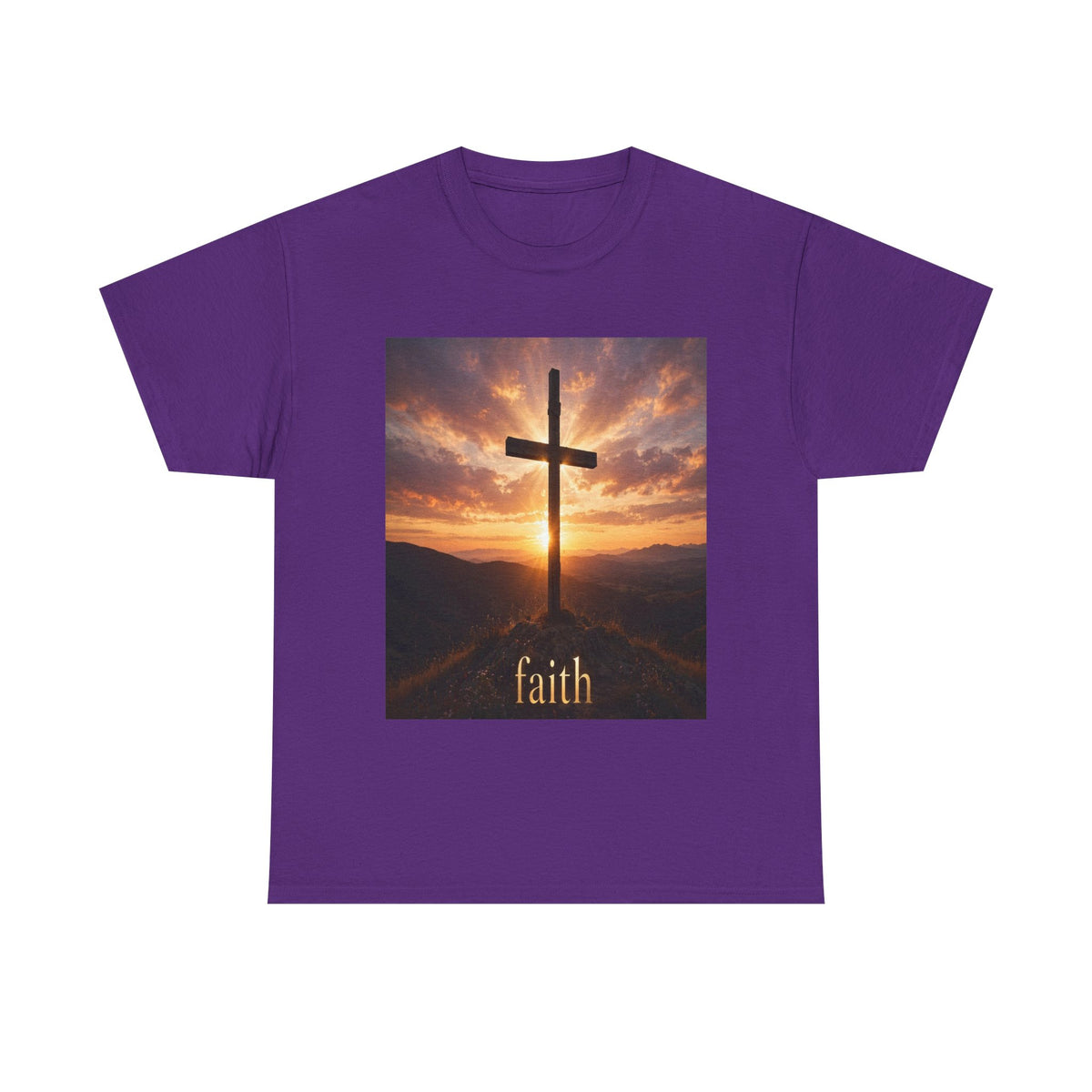 Faith Cross T-Shirt — Sunset Christian Tee