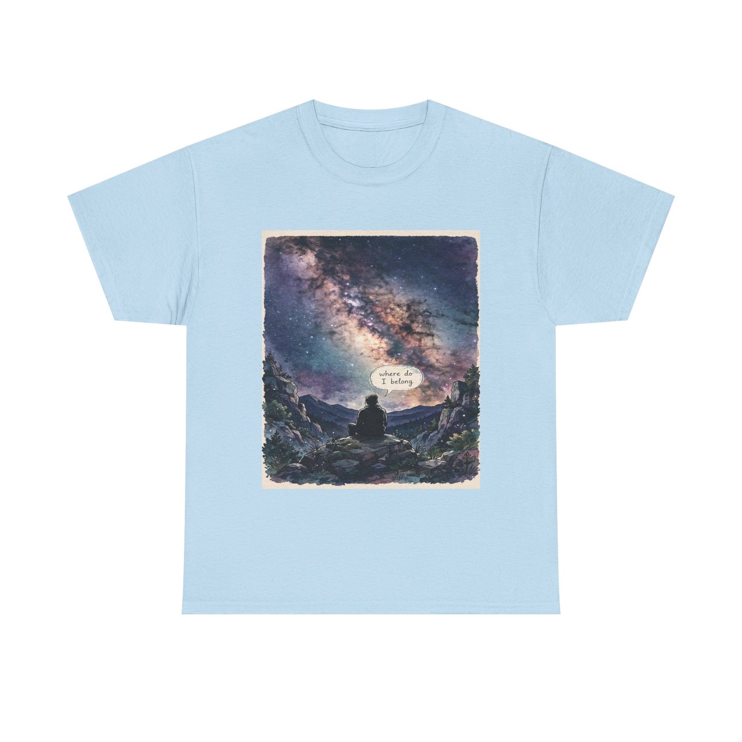 Galaxy Night Tee — ‘There Is Light’ Stargazer Graphic T-Shirt
