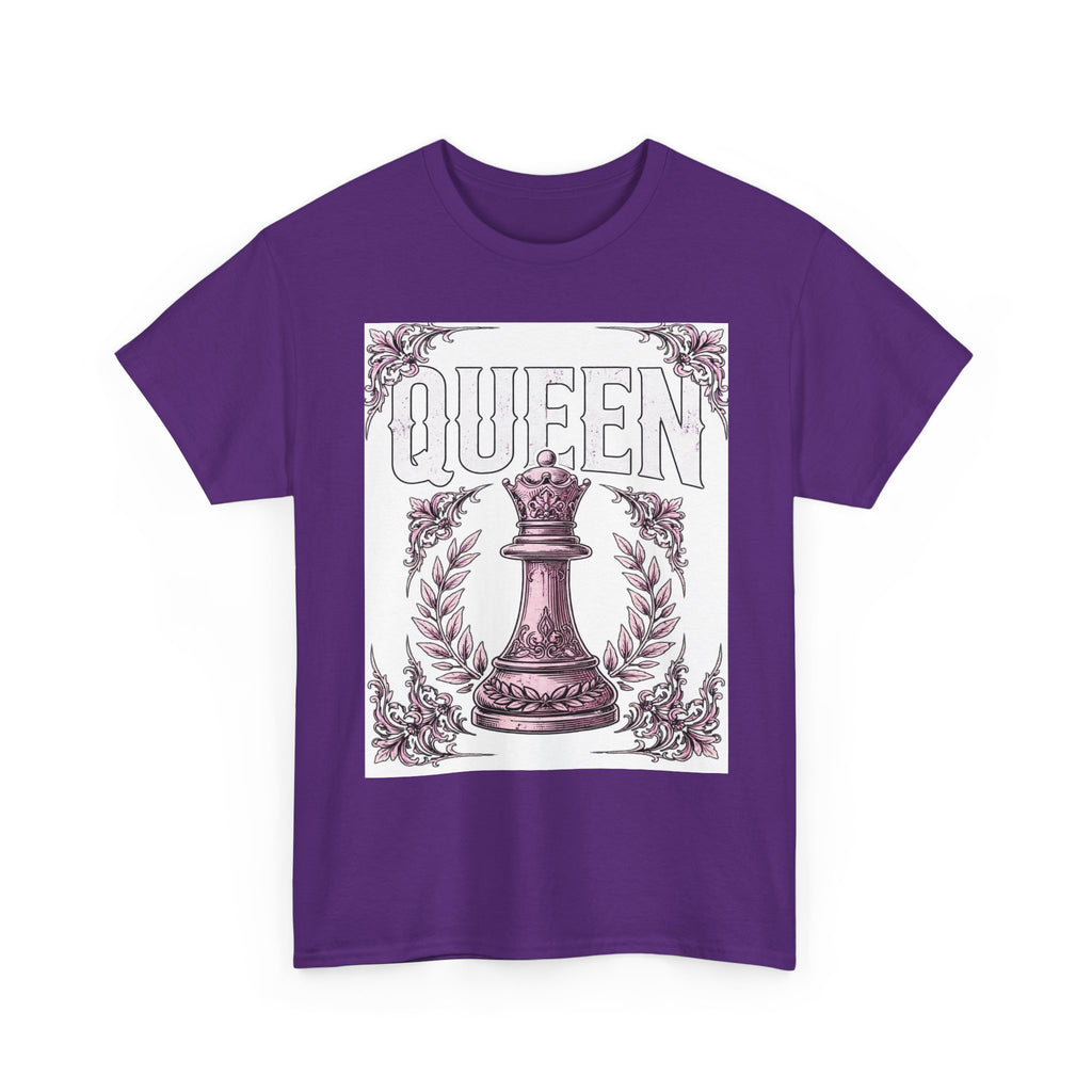 Queen Chess Piece T-Shirt — Vintage Pink Queen Graphic Tee