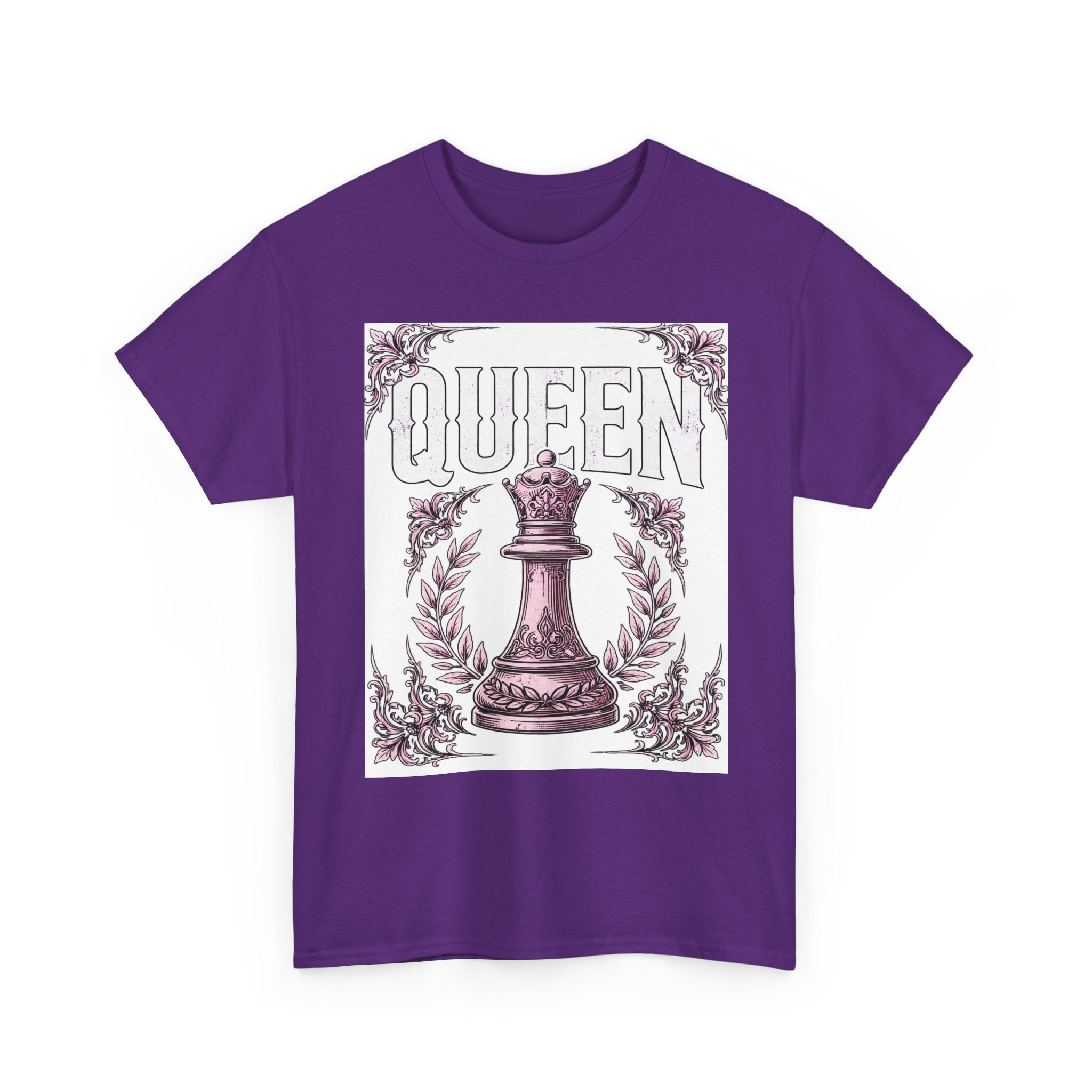Queen Chess Piece T-Shirt — Vintage Pink Queen Graphic Tee