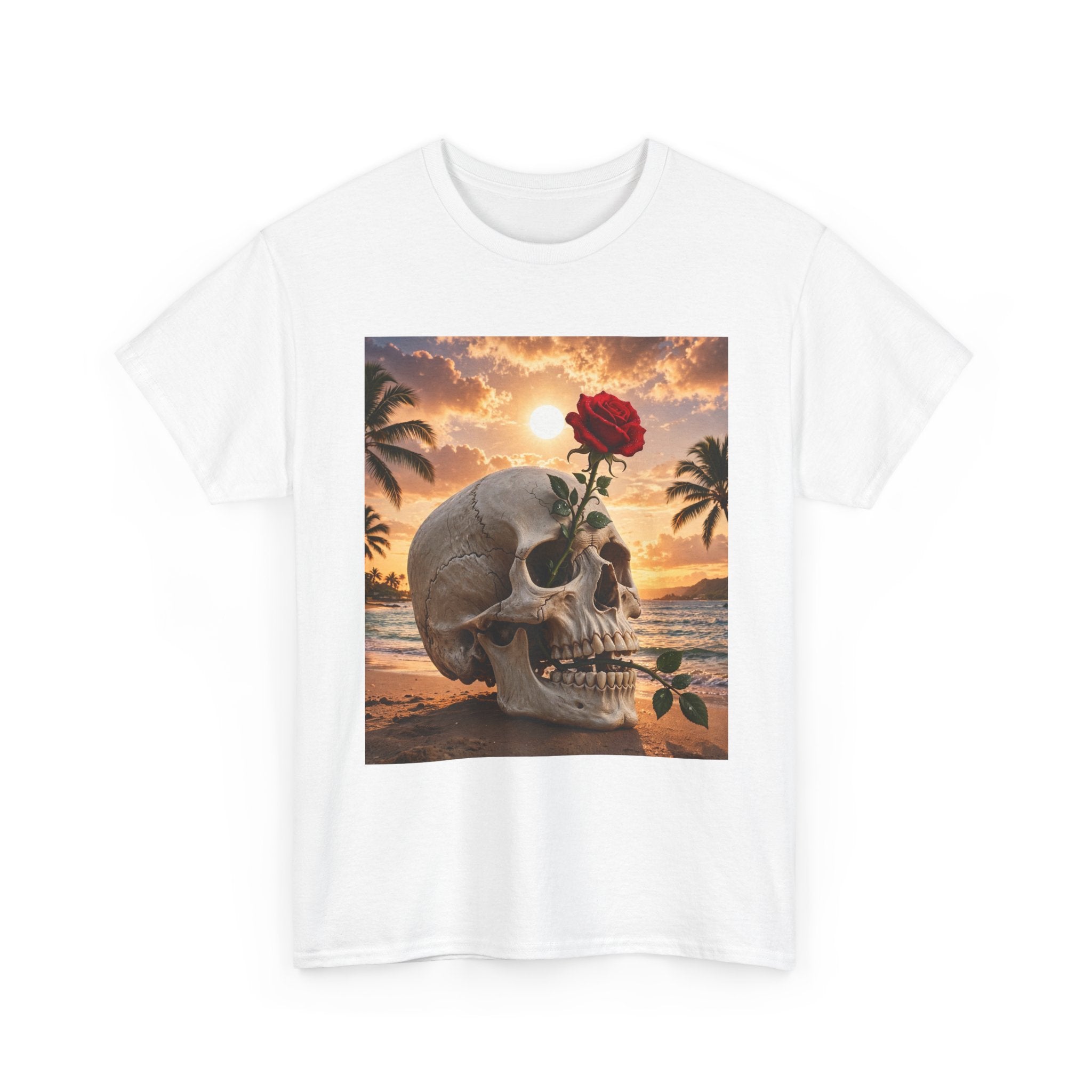 Skull & Rose Beach T-Shirt
