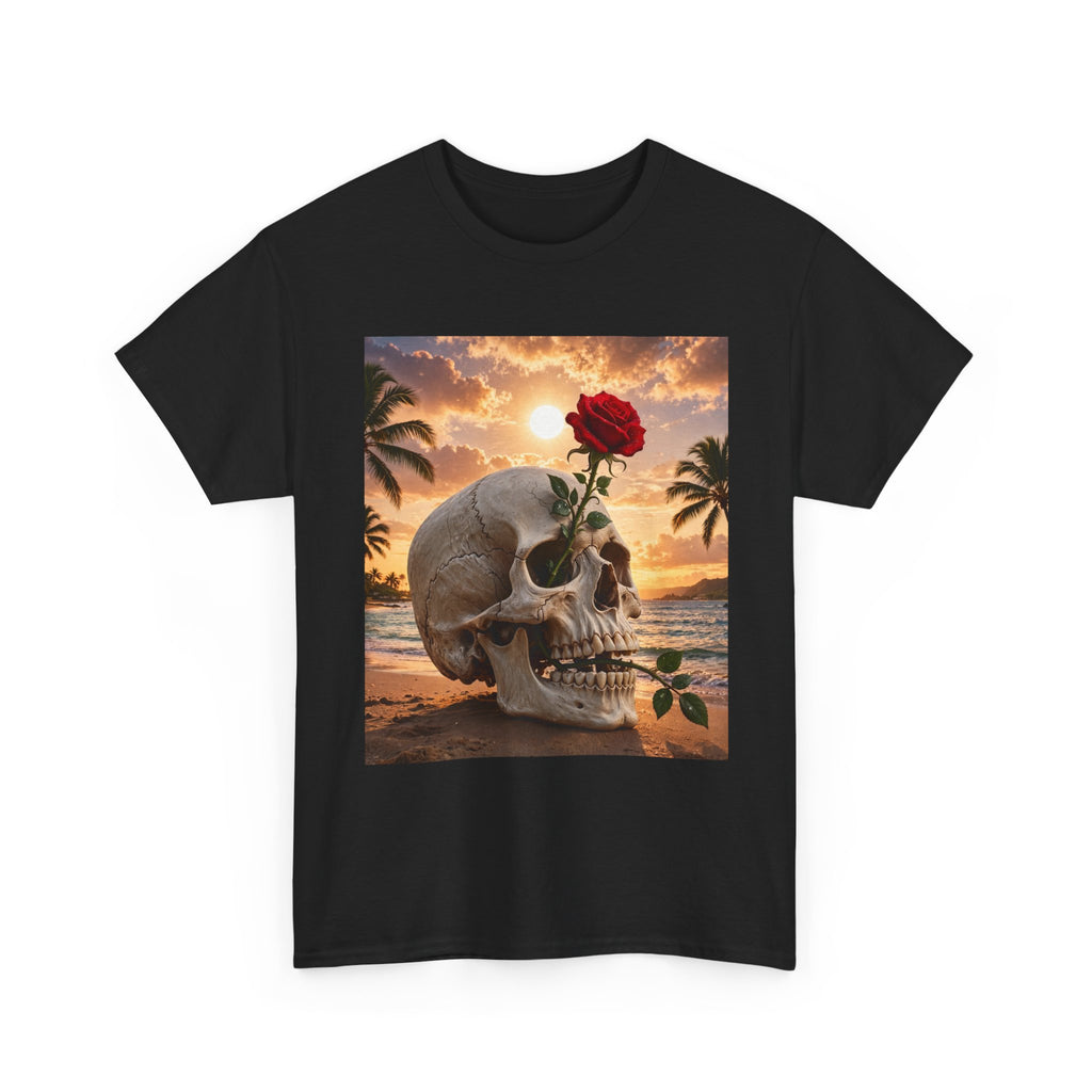 Skull & Rose Beach T-Shirt