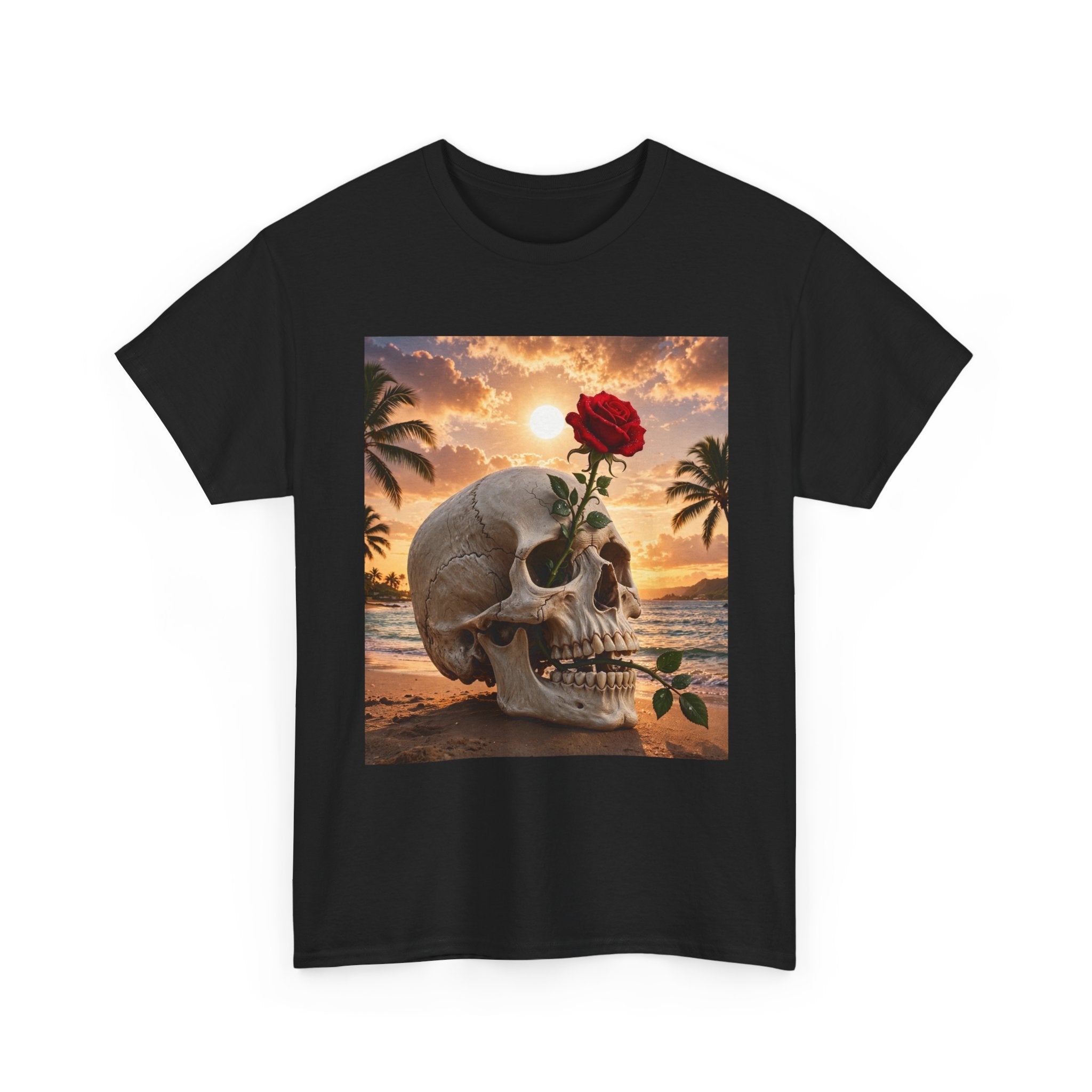 Skull & Rose Beach T-Shirt