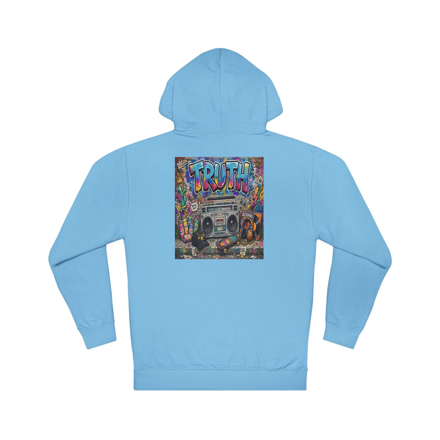 Truth Graffiti Hoodie — Retro Boombox Street Art Pullover