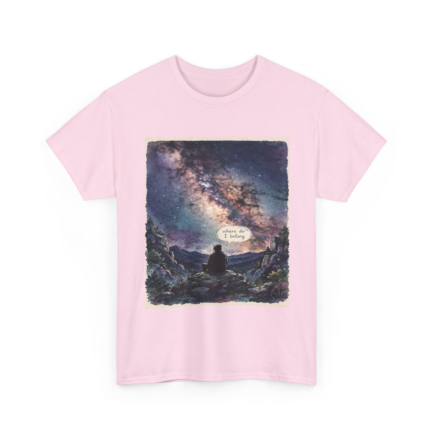 Galaxy Night Tee — ‘There Is Light’ Stargazer Graphic T-Shirt
