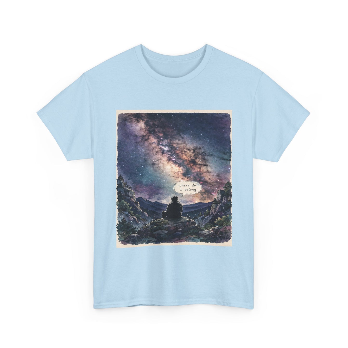 Galaxy Night Tee — ‘There Is Light’ Stargazer Graphic T-Shirt