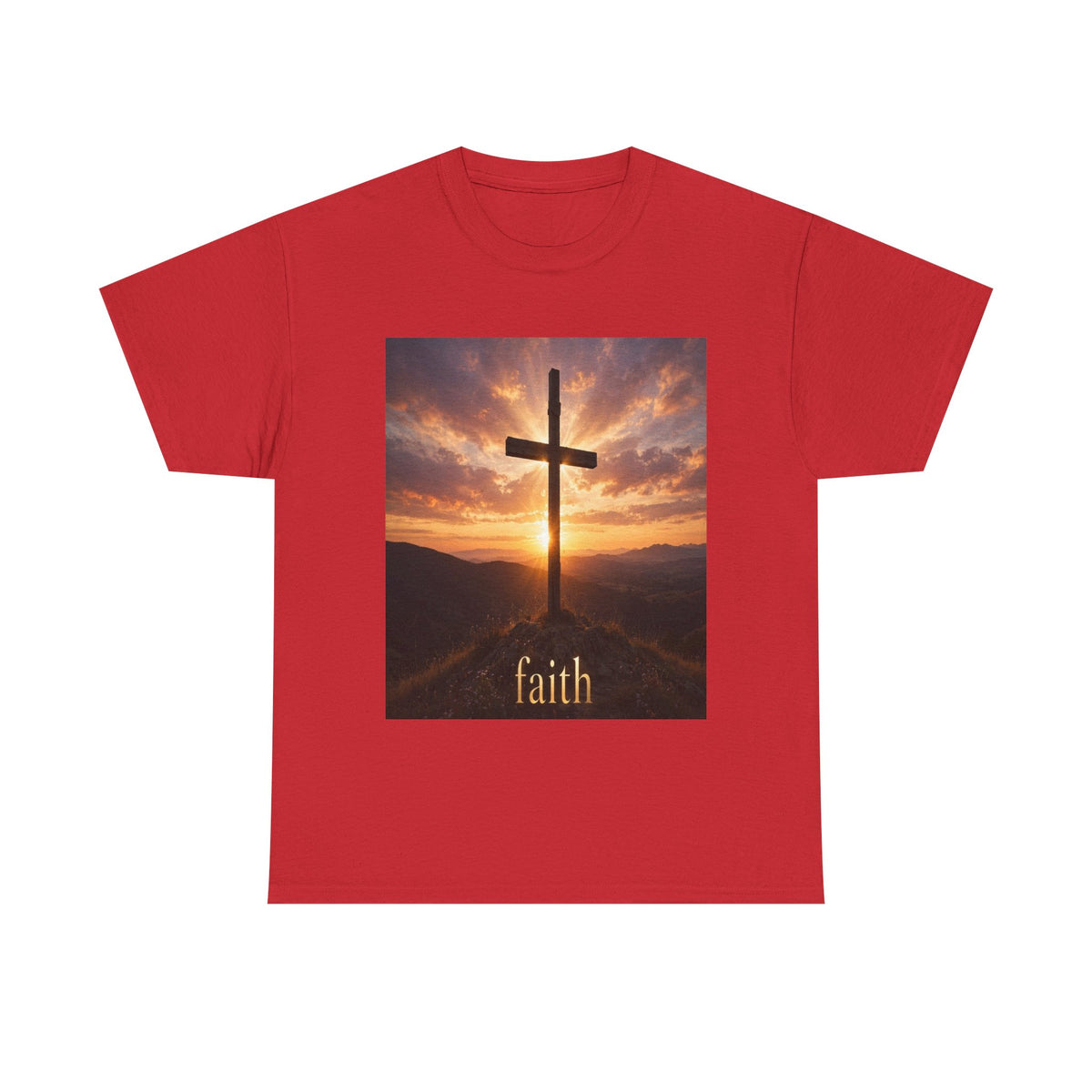 Faith Cross T-Shirt — Sunset Christian Tee