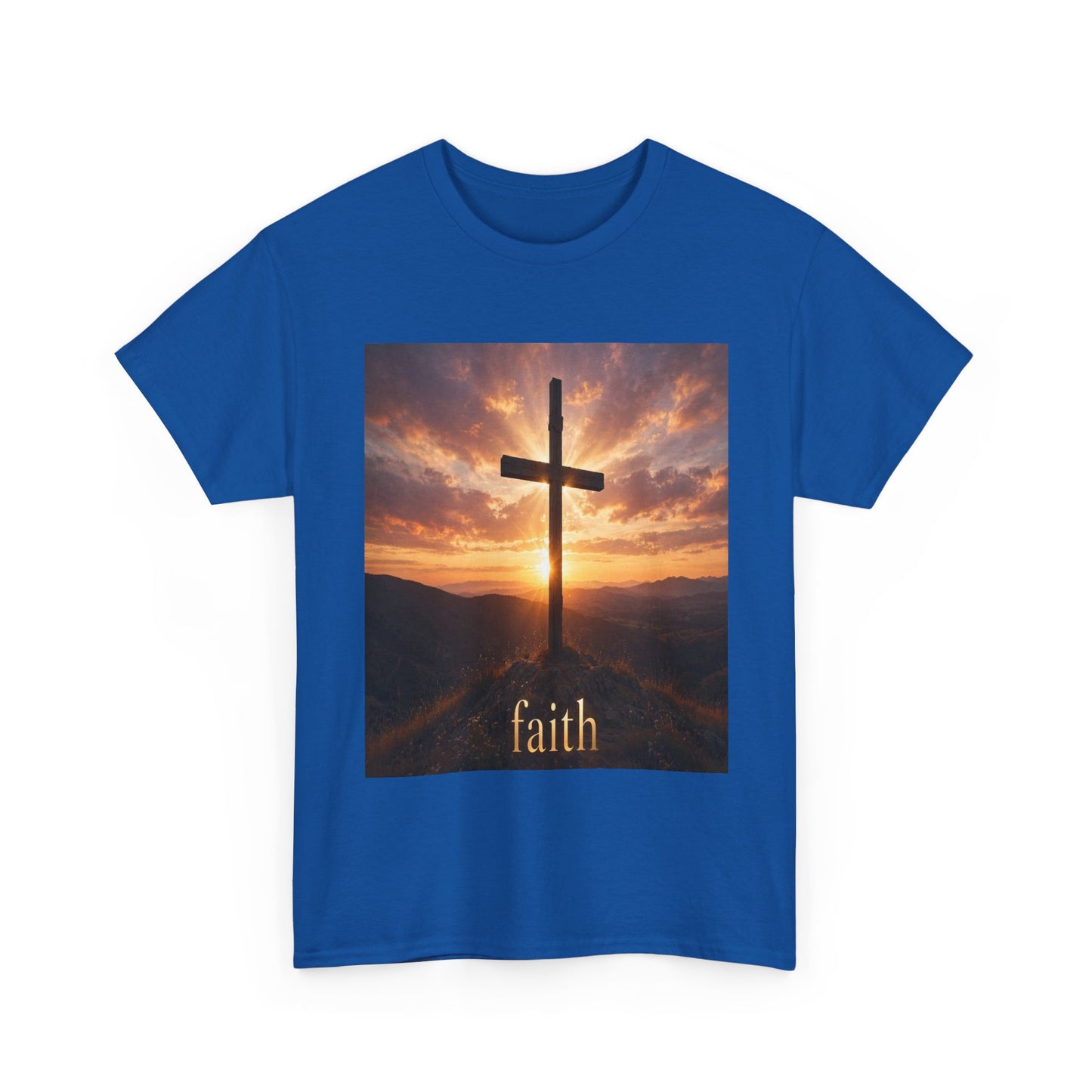 Faith Cross T-Shirt — Sunset Christian Tee