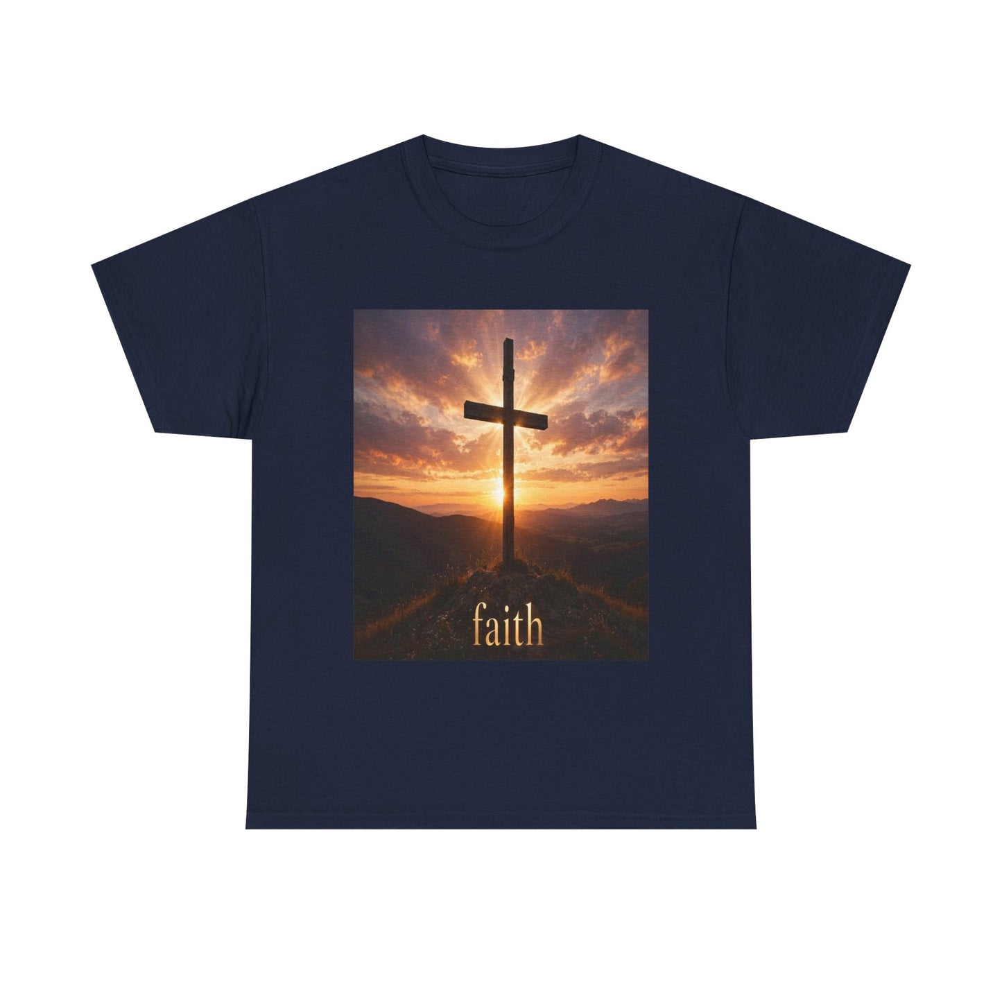 Faith Cross T-Shirt — Sunset Christian Tee
