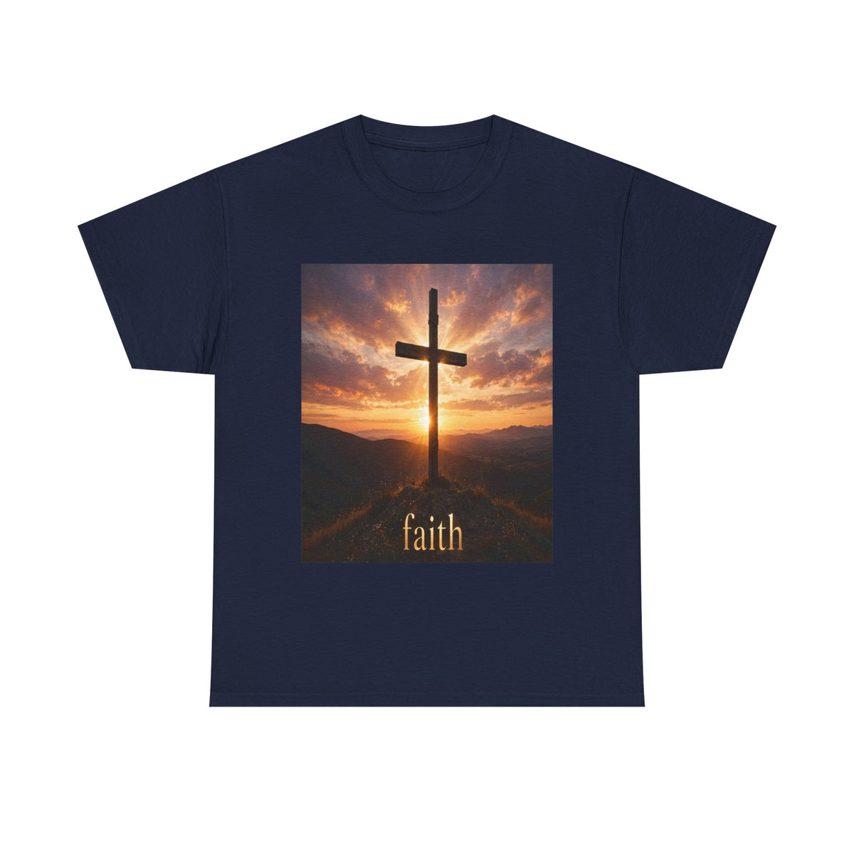 Faith Cross T-Shirt — Sunset Christian Tee
