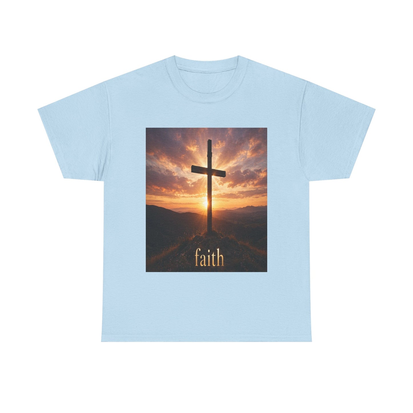 Faith Cross T-Shirt — Sunset Christian Tee