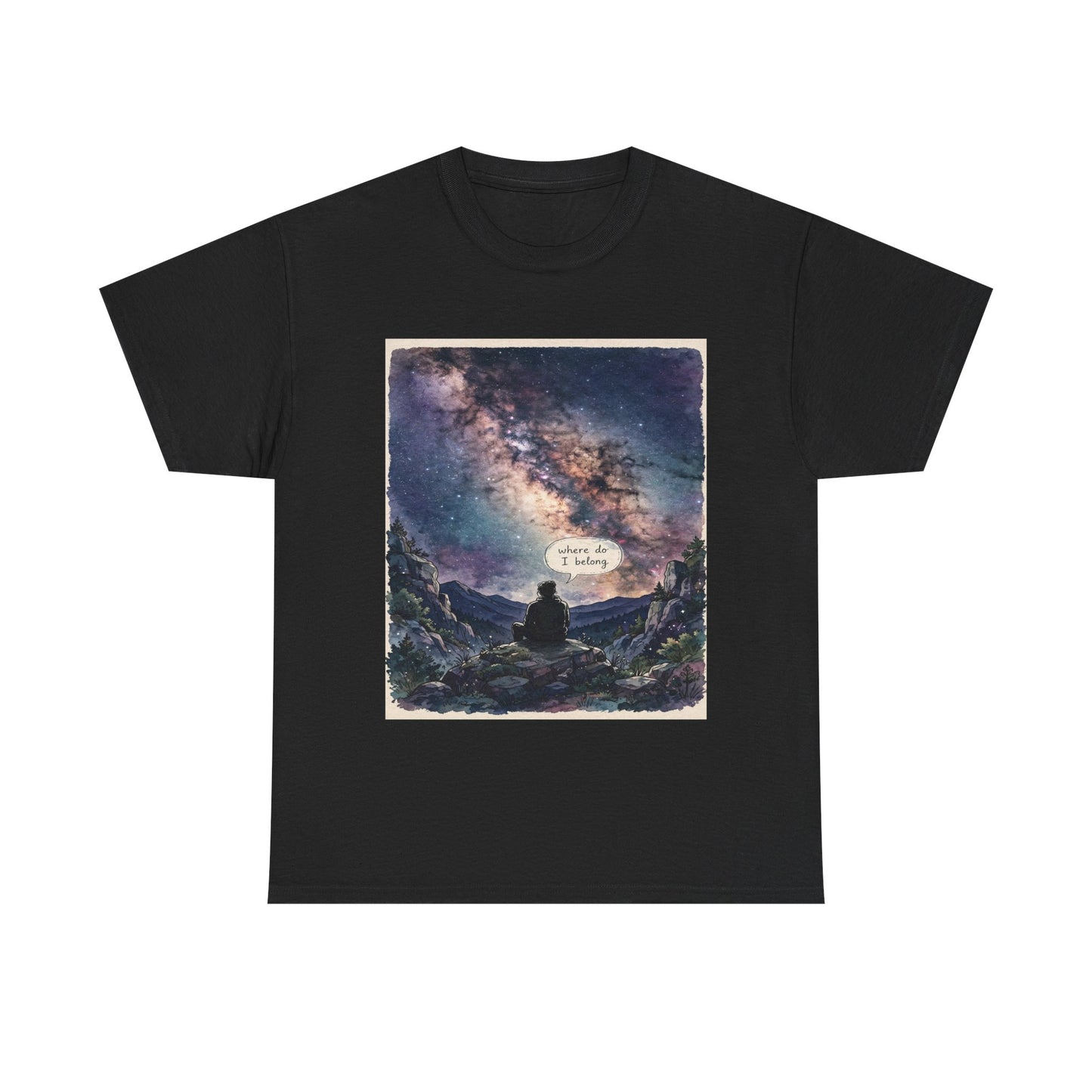 Galaxy Night Tee — ‘There Is Light’ Stargazer Graphic T-Shirt