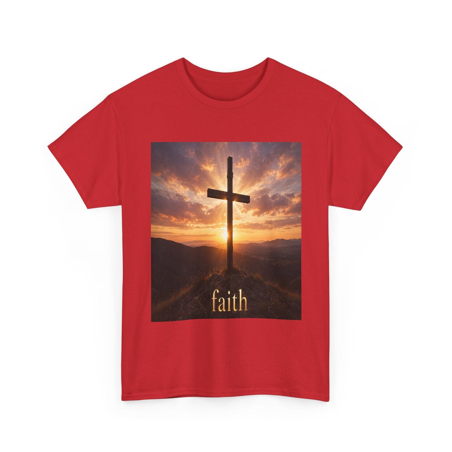 Faith Cross T-Shirt — Sunset Christian Tee