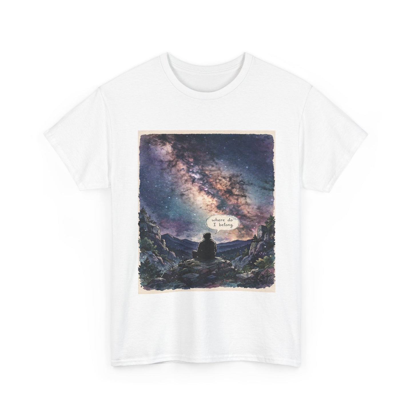 Galaxy Night Tee — ‘There Is Light’ Stargazer Graphic T-Shirt