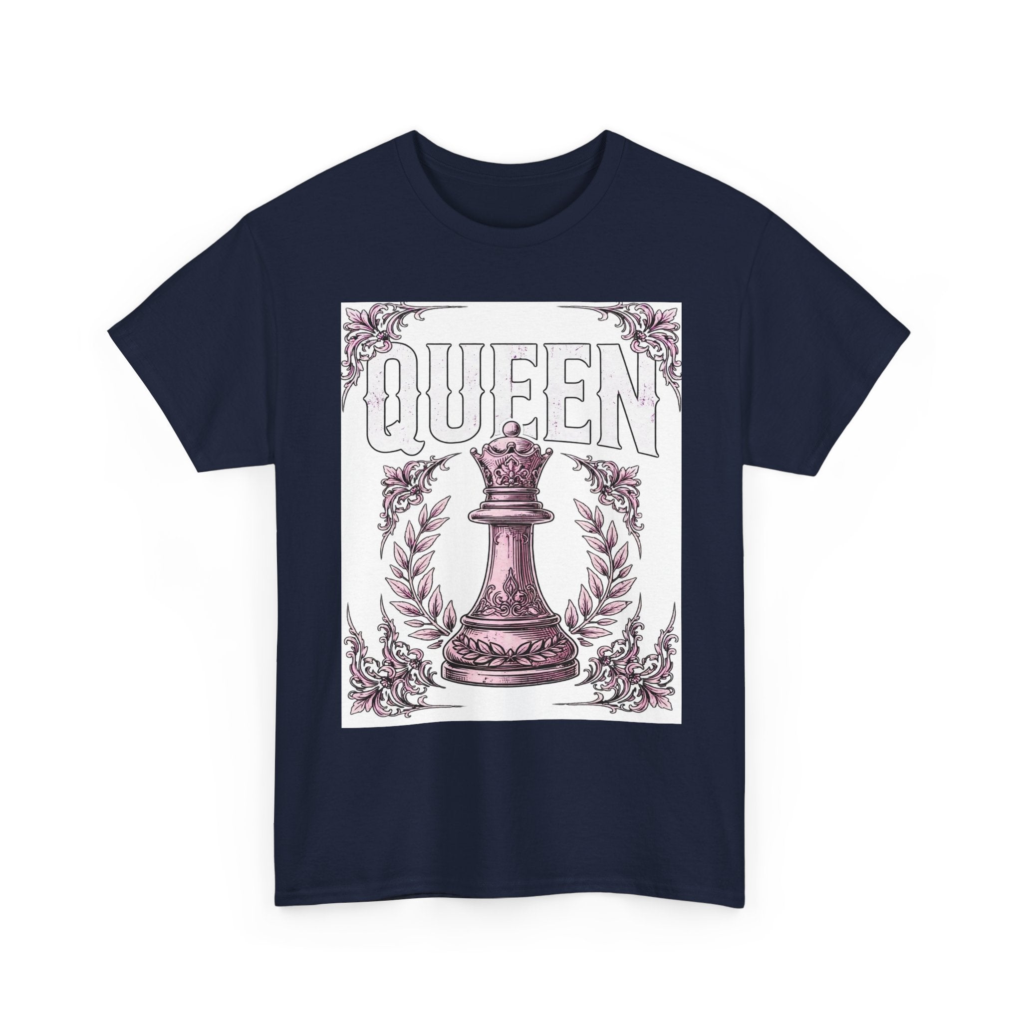 Queen Chess Piece T-Shirt — Vintage Pink Queen Graphic Tee