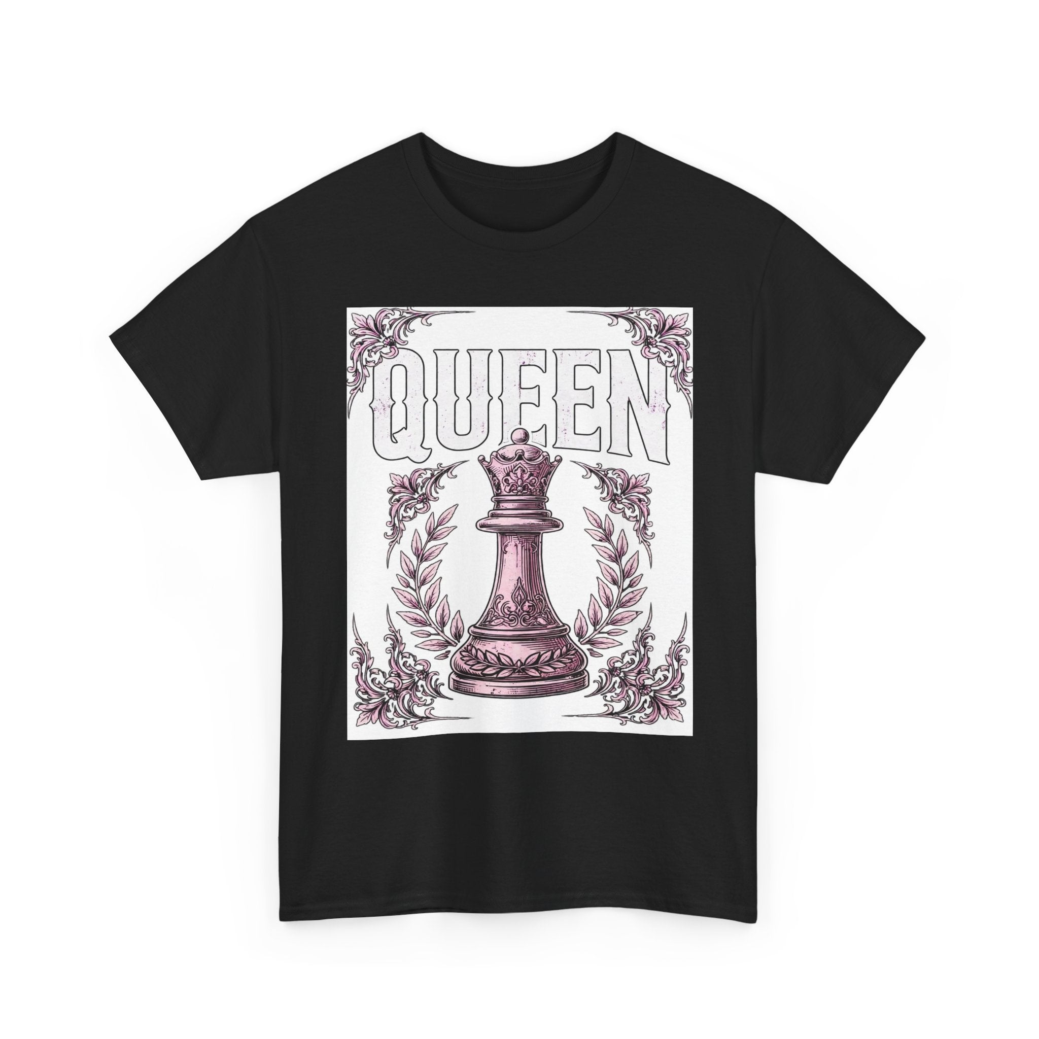 Queen Chess Piece T-Shirt — Vintage Pink Queen Graphic Tee