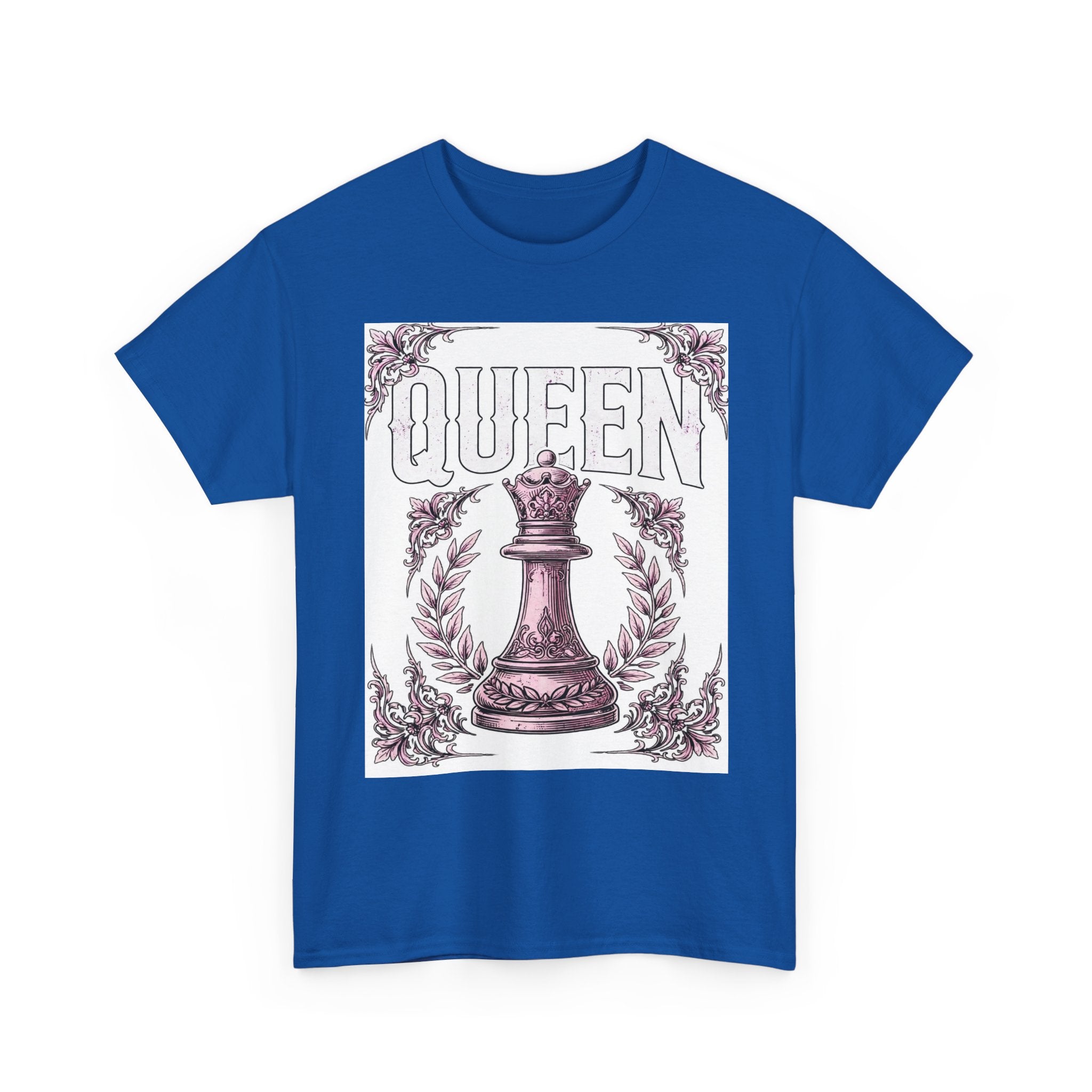 Queen Chess Piece T-Shirt — Vintage Pink Queen Graphic Tee