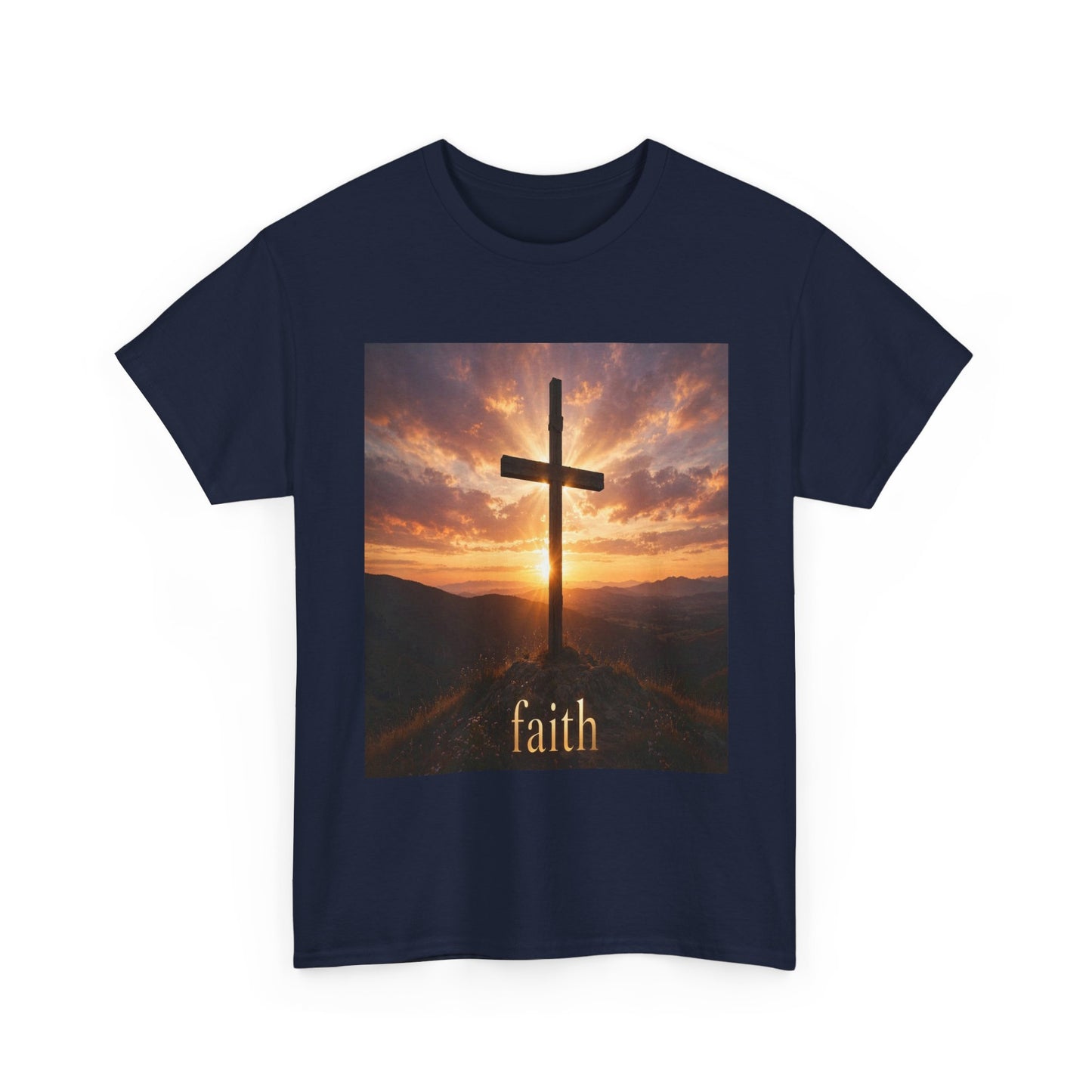 Faith Cross T-Shirt — Sunset Christian Tee