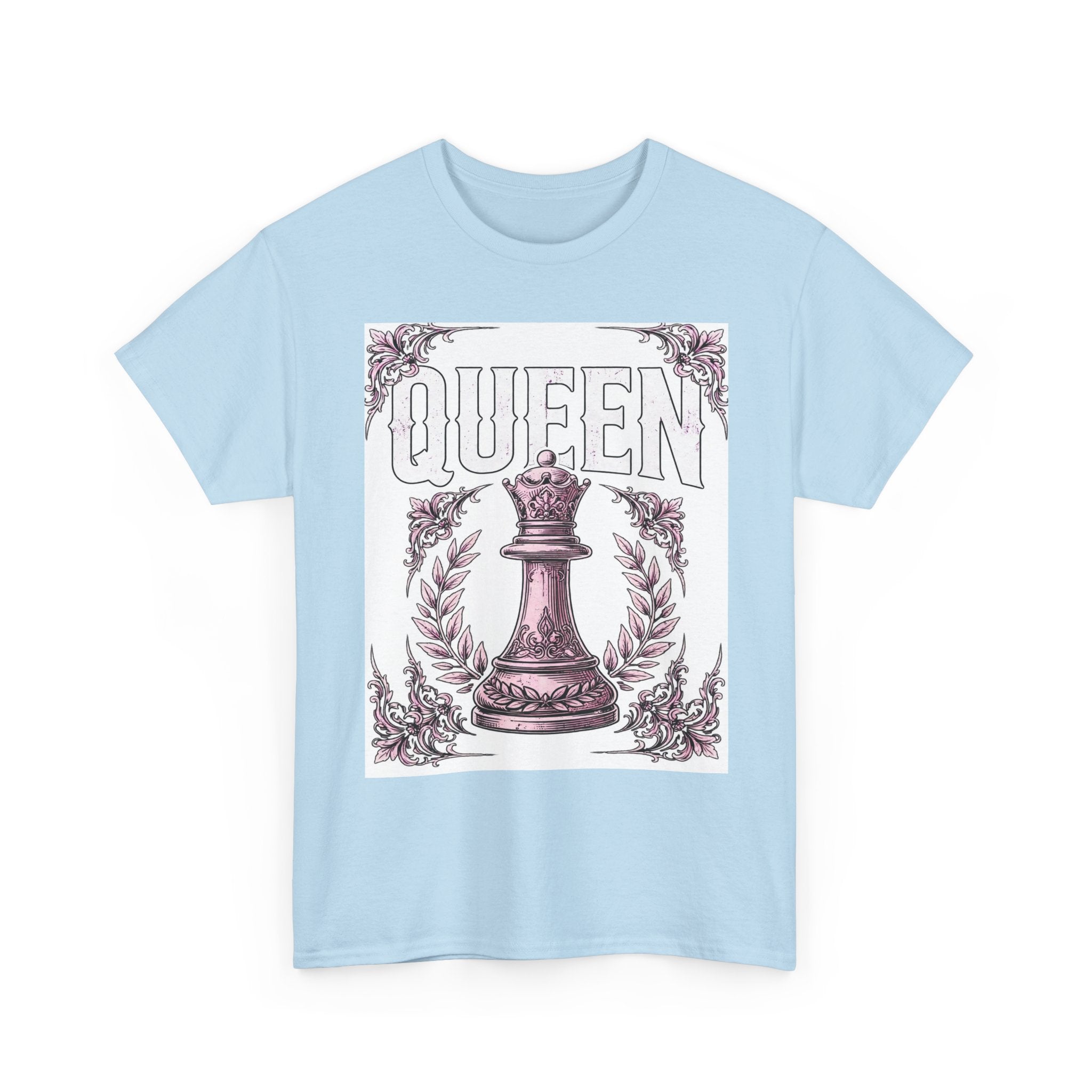 Queen Chess Piece T-Shirt — Vintage Pink Queen Graphic Tee