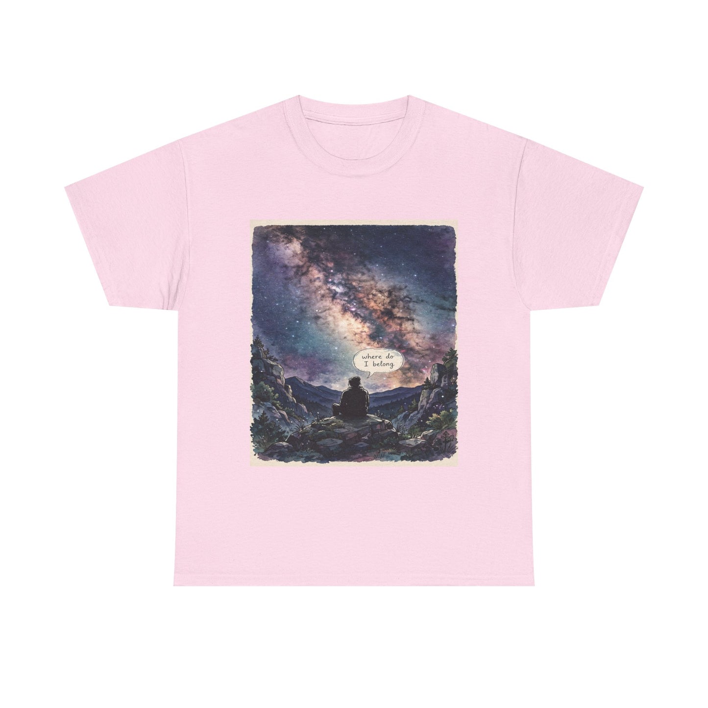 Galaxy Night Tee — ‘There Is Light’ Stargazer Graphic T-Shirt