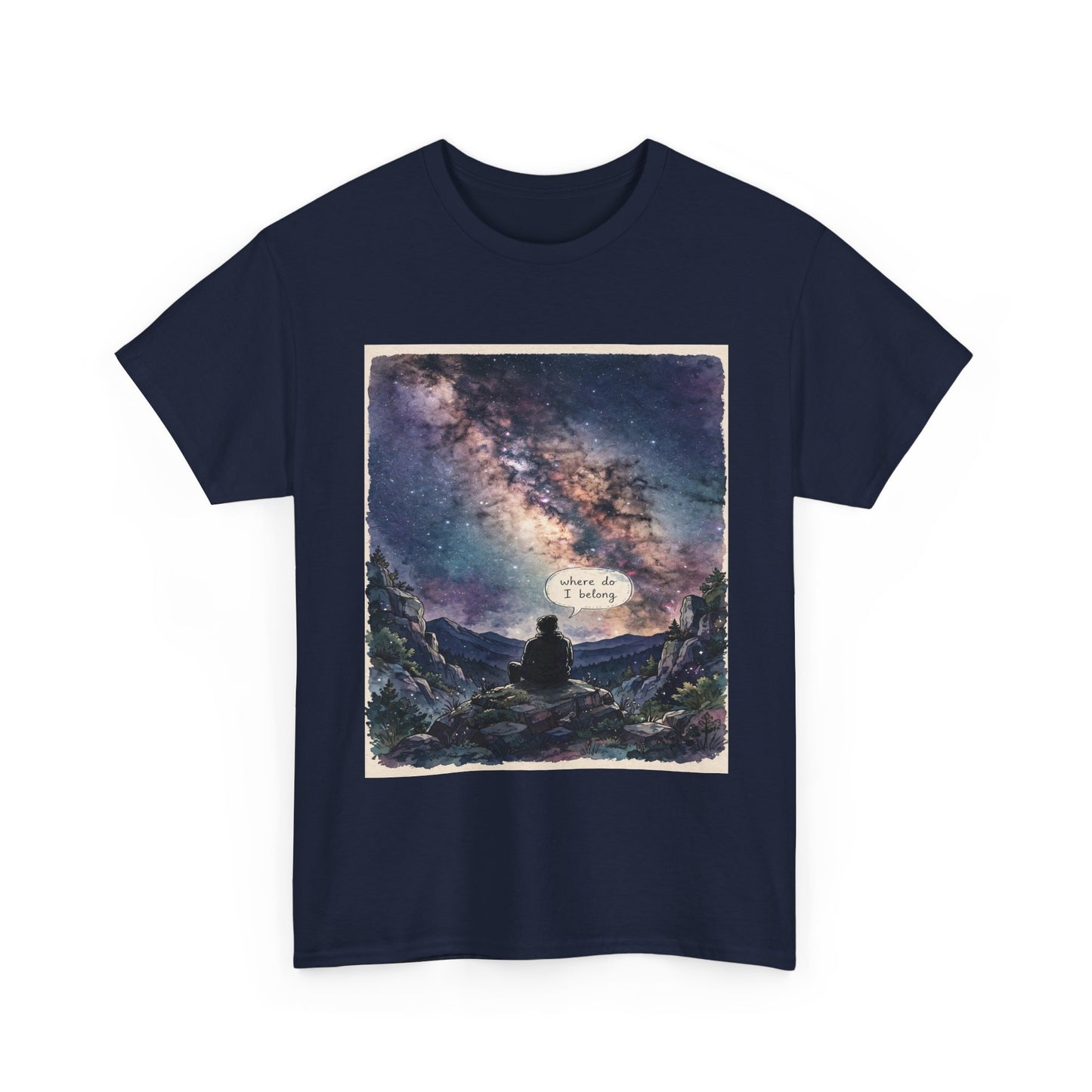 Galaxy Night Tee — ‘There Is Light’ Stargazer Graphic T-Shirt