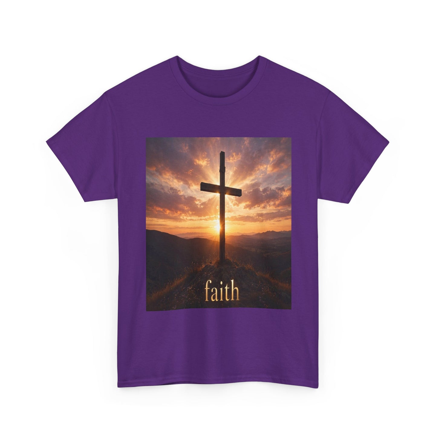 Faith Cross T-Shirt — Sunset Christian Tee